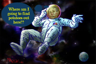 Potatoes in space